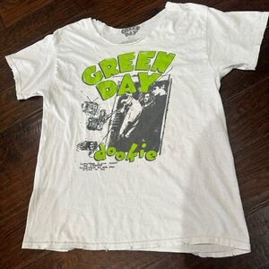 Green Day White Graphic Tee